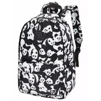 Рюкзак универсальный Brauberg POSITIVE  Pandas Black-White 16л Полиэстер 42х28х14sm (270781)