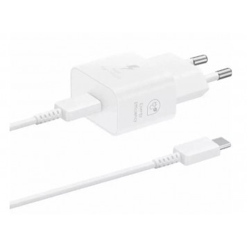 Сетевое зарядное устройство 25W Power Adapter (w Cable)USB Type-C  белый (EP-T2510XWEGRU)