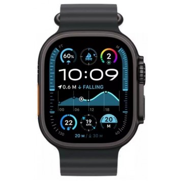 Смарт-часы Apple Watch Ultra 2 GPS Cellular 49mm Black Titanium Case with Black Ocean Band (MX4P3GK/A)-1