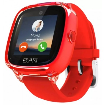 Детские смарт-часы Elari KidPhone 4G Fresh IPS дисплей 1.4 дюйма Красный