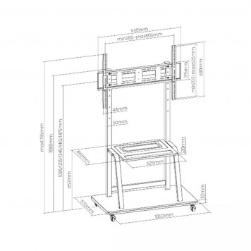 Стойка мобильная Brateck T1035ME-1