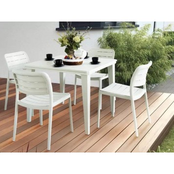 Стол обеденный квадратный айвори Р6060КРЕМ-2