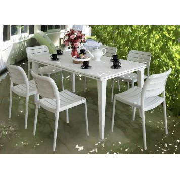 Стол обеденный прямоугольный ADRIANO Р6034КРЕМ айвори-2