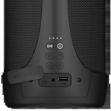 акустическая система SVEN PS-370 2.0 мощность 2х20Вт(RMS) Bluetooth FM USB Водонепроницаемый (IPx5) подсветка microSD 2x3600mA*h черный-3