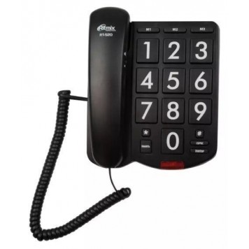 Телефон проводной Ritmix RT-520 черный