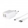 Сетевое зарядное устройство TFN RAPID 2xUSB + кабель Type-C 2.4A 12Вт белый