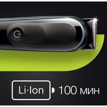 Триммер для бороды усов и волос Braun MGK5345 7 в 1 5 насадок и бритва Gillette сине-чёрный-8