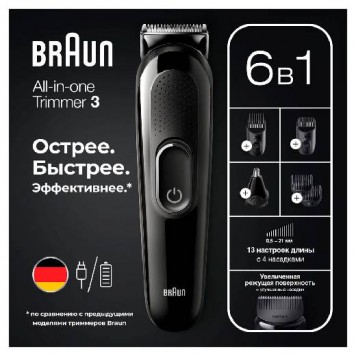 Триммер BRAUN MultiGroomer MGK3321 BLK/VTGRN-5