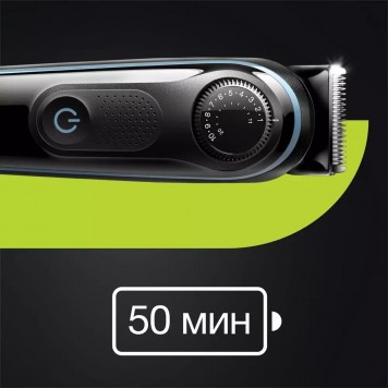 Триммер для бороды и усов Braun BT5340 2 насадки и бритва Gillette сине-черный-8