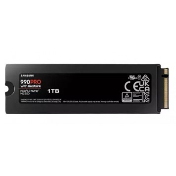 Твердотельный накопитель 1000Gb SSD Samsung 990 PRO with Heatsink M.2 PCIe 4.0HS R7450Mb/s W6900MB/s MZ-V9P1T0CW