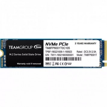 Твердотельный накопитель 1000GB SSD TeamGroup MP33 M.2 NVMe R1800Mb/s W1500MB/s TM8FP6001T0C101
