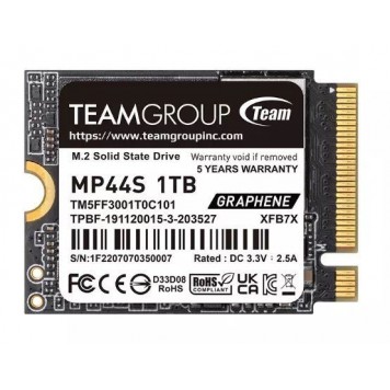 Твердотельный накопитель 1000GB SSD TeamGroup MP44S M.2 2230 PCIe4.0 R3500/W3000MB/s TM5FF3001T0C101