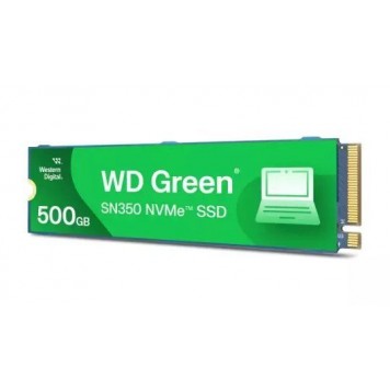 Твердотельный накопитель  500GB SSD WD GREEN SN350 M.2 2280 NVMe x4 R2400Mb/s W1500Mb/s WDS500G2G0C-1