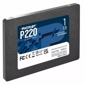 Твердотельный накопитель SSD 1 Tb SATA 6Gb/s Patriot P220 P220S1TB25 2.5  3D TLC-1