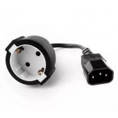 Удлинительный кабель питания Cablexpert PC-SFC14M-01 15см C14 - евро-розетка