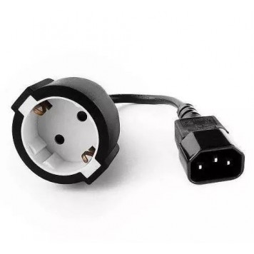 Удлинительный кабель питания Cablexpert PC-SFC14M-01 15см C14 - евро-розетка