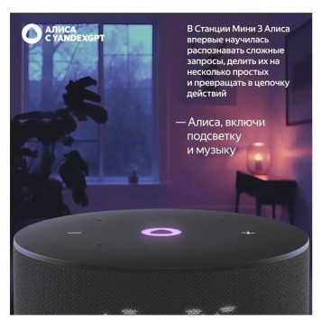 Умная колонка Яндекс Станция Мини 3 Черная (YNDX-00027BLK)-7