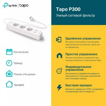 Умный сетевой фильтр TP-Link Tapo P300-2