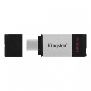 USB-накопитель Kingston DT80/128GB 128GB Type-C Серебристый-1