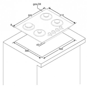 Варочная поверхность газовая CANDY Timeless CVW6BB-1