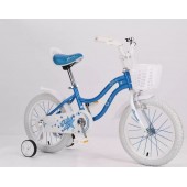 Велосипед детский Phoenix Nova Blue (с доп.колёсами рама сталь 10.5 скорость 1 колёса 16)