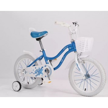 Велосипед детский Phoenix Nova Blue (с доп.колёсами рама сталь 10.5 скорость 1 колёса 16)
