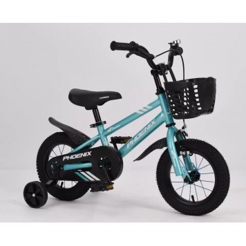 Велосипед детский Phoenix Alien Blue (с доп.колёсамирама сталь 9скорость 1колёса 12)