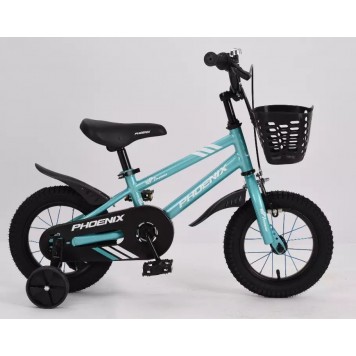 Велосипед детский Phoenix Alien Blue (с доп.колёсамирама сталь 9скорость 1колёса 12)-1
