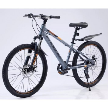 Велосипед подростковый Phoenix Rift Gray (рама сталь 13скоростей 7колёса 24)