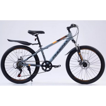 Велосипед подростковый Phoenix Rift Gray (рама сталь 13скоростей 7колёса 24)-3
