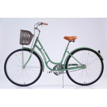 Велосипед прогулочный Phoenix Aurora Plus Green (корзина рама алюминий 18скорость 1колёса 28)