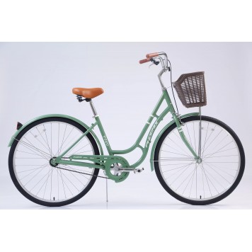 Велосипед прогулочный Phoenix Aurora Plus Green (корзина рама алюминий 18скорость 1колёса 28)-1