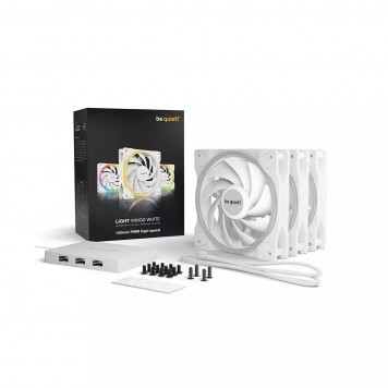 Вентилятор для компьютерного корпуса Bequiet! Light Wings 120mm PWM Triple Pack White-2