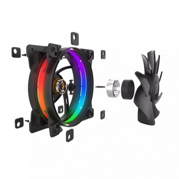 Вентилятор для корпуса PCCooler CORONA 3-IN-1 FRGB KIT 3x120mm 1000-2000 ± 10% RPM  Black-4
