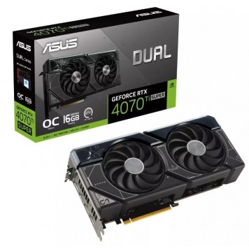Видеокарта ASUS Dual GeForce RTX™ 4070 Ti SUPER OC Edition 16 ГБ GDDR6X 256-bit 1xHDMI 3xDP DUAL-RTX4070TIS-O16G-4