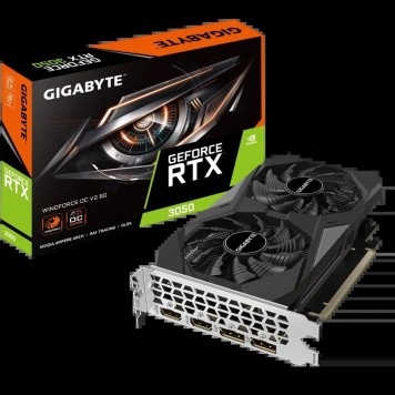 Видеокарта Gigabyte (GV-N3050WF2OCV2-6GD) RTX3050 WINDFORCE OC V2 6G-1