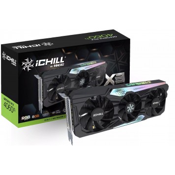 Видеокарта INNO3D GeForce RTX 4060 Ti 8GB GDDR6 ICHILL X3-1