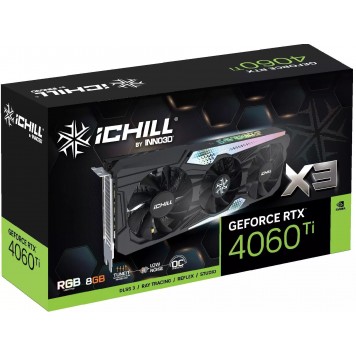 Видеокарта INNO3D GeForce RTX 4060 Ti 8GB GDDR6 ICHILL X3-2