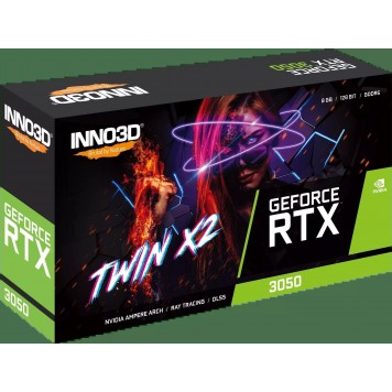 Видеокарта Inno3D GeForce RTX3050 TWIN X2 8G GDDR6 N30502-08D6-1711VA41-2