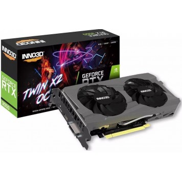 Видеокарта Inno3D GeForce RTX3050 Twin X2 OC 8G GDDR6 128bit DVI HDMI DP N30502-08D6X-1711VA41-2