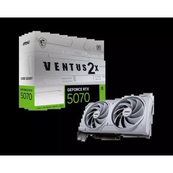 Видеокарта MSI GeForce RTX 5070 12G VENTUS 2X OC WHITE 12Gb GDDR7 192-bit 1xHDMI 3xDP-1