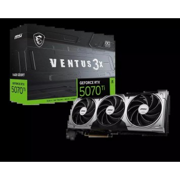 Видеокарта MSI GeForce RTX 5070Ti 16G VENTUS 3X OC 16Gb GDDR7 256-bit 1xHDMI 3xDP-1