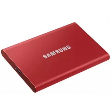 Внешний SSD  500Gb Samsung T7 USB 3.2 Gen.2 (10 Гбит/c)  AES 256 Красный MU-PC500R/WW-3