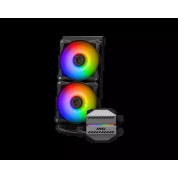 Водяное охлаждение для CPU MSI MAG CORELIQUID M240. Socket Intel/AMD 4pin Fan 2x120см ARGB Black-2