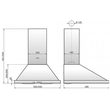 Вытяжка ELIKOR Оптима 60Н-400-КЗЛ нержавеющая сталь-1