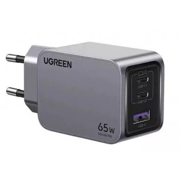 Зарядное устройство UGREEN 2xUSB-C 1хUSB 65W QC4 /PD3.0 Nexode Pro GaNInfinity X755 (25871)