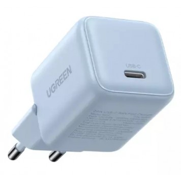 Зарядное устройство UGREEN 1xUSB-C 20W QC4.0/PD3.0 Gan X X512 Голубой (55555)