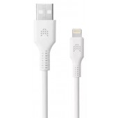 Зарядный кабель ROCKET Flex USB-A/Lightning 1м оплётка TPE белый