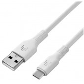 Зарядный кабель ROCKET Flex  USB-A/USB-C 1м оплётка TPE белый